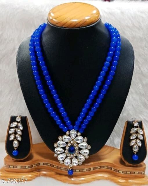 Women's Beaded Kundan Necklace Sets