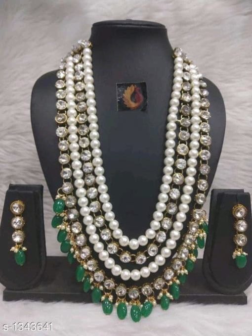 Shimmering Trendy Pearl Jewellery Sets