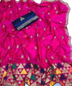 Hiba Lovely Sana Silk Embroidery Work Sarees