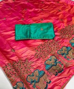 Aradhya Elegant Embroidery Silk Women's Sarees