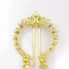 Elasticated Stone Adorned Brass Juda Pins