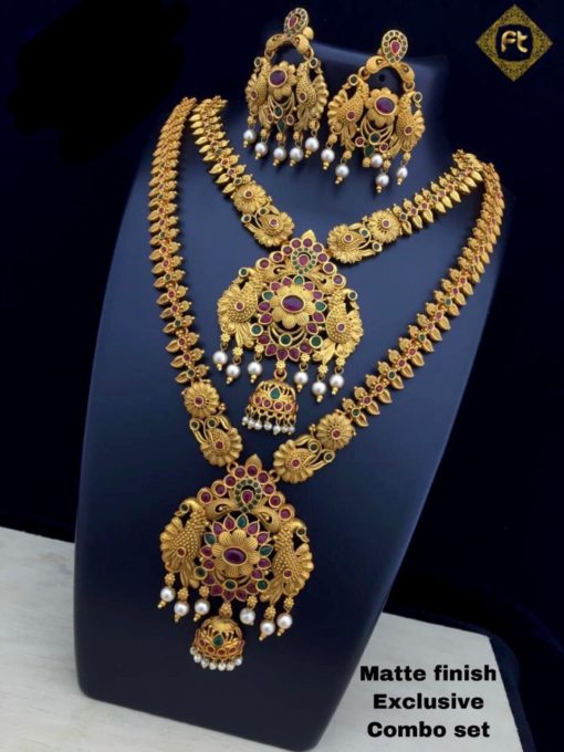 Beautiful matte finishing necklace combo