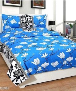 Trendy Cotton Printed 3D Double Bedsheets