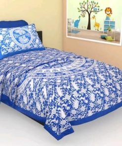 Sanganeri Scenic Printed Single Bedsheets