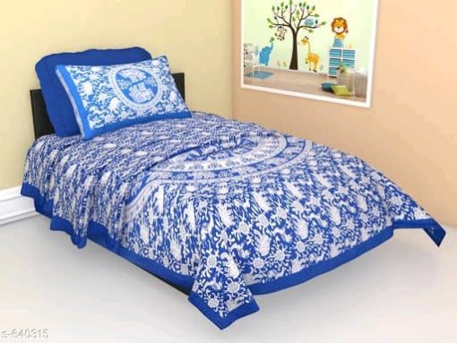 Sanganeri Scenic Printed Single Bedsheets