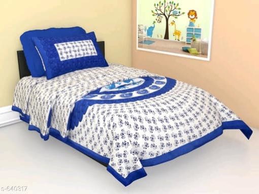 Sanganeri Scenic Printed Single Bedsheets
