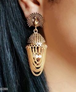 Pariza Alloy Stone & Beads Work Earring