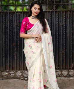 Jute Lenin Saree